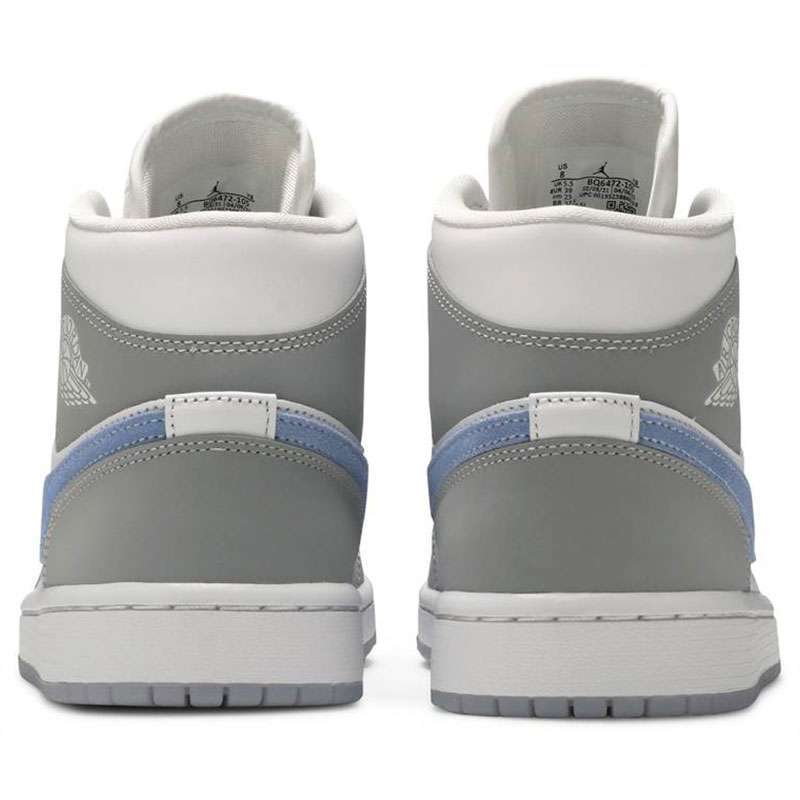 NIKE Air Jordan Mid White Wolf Grey Aluminium Women Sizing