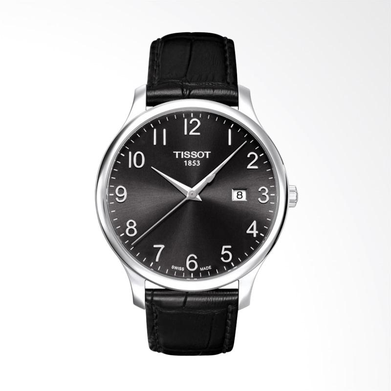 Jual TISSOT Tradition Gent Leather Strap Jam Tangan Pria - Black  [T063.610.16.052.00] di Seller Sinar Indah - Indonesia | Blibli
