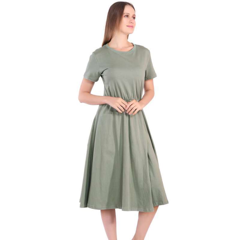 Promo Pleated Dress Women Summer Beach 