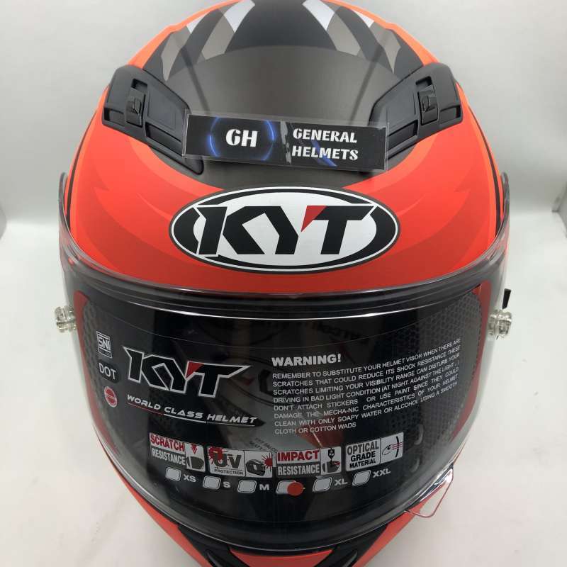 Jual Helm Kyt Falcon Fr Flow Black Matt Red Fluo Full Face Double