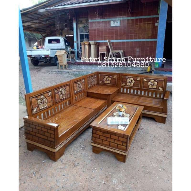 Sofa kayu clearance