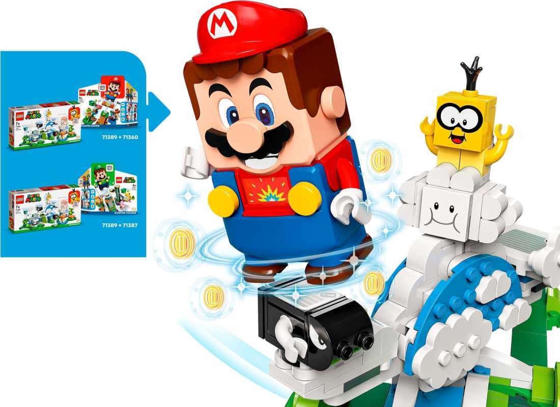 LEGO Original SUPER MARIO 71389 Lakitu Sky World Mainan Anak Video Game  Nintendo Luigi Koopa Awan