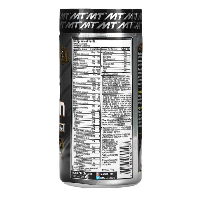 Jual Muscletech Essential Series Platinum Multi Vitamin 90 ...