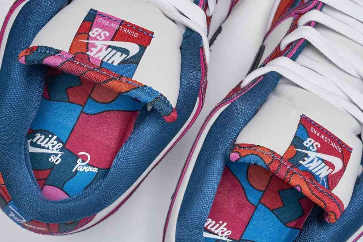 parra dunk low pro abstract art