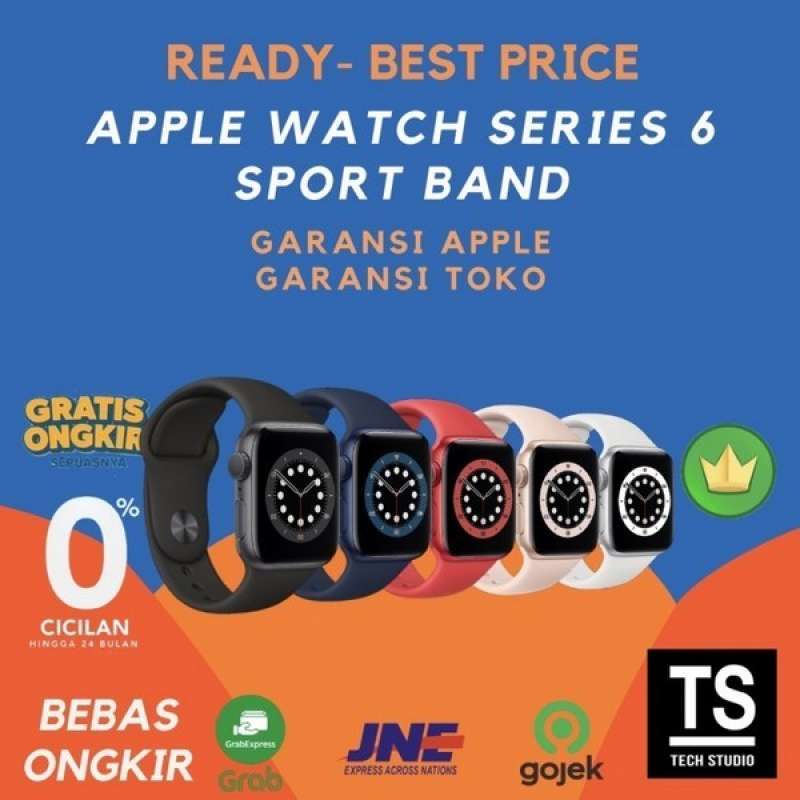 Promo Apple Watch Series 6 Space Grey With Black Sport 44Mm 40Mm 44 40 Mm  di Seller HoliDick - Kota Jakarta Barat, DKI Jakarta | Blibli