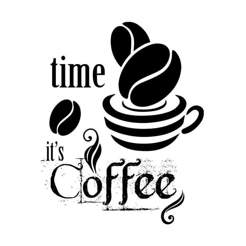 Jual Omahku Cafe Its Coffee Time Wall Sticker Dekorasi Dinding