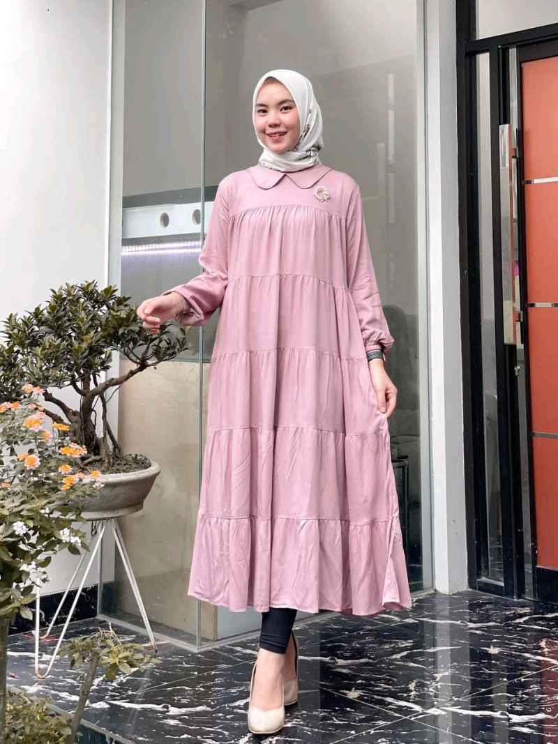 Promo Hilya Simply Midi Dress Rayon 