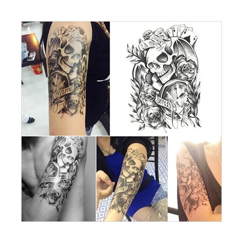 Jual Bluelans 12 Large Sexy Tattoo Skull Temporary Body Sticker Black Online Desember 2020 Blibli
