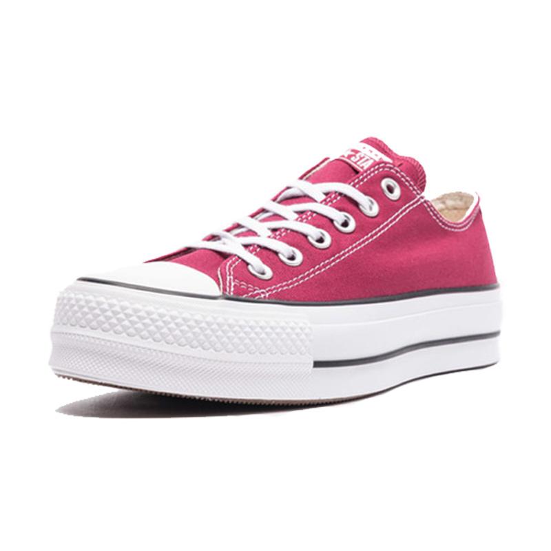 converse platform burgundy