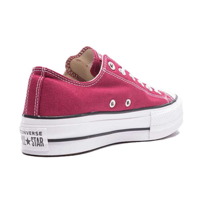 converse platform burgundy