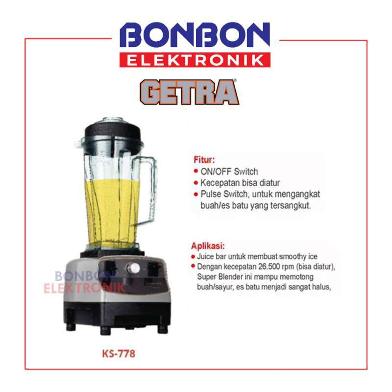 GETRA Heavy Duty Blender KS-778 Commercial Ice Smoothie Juicer KS778