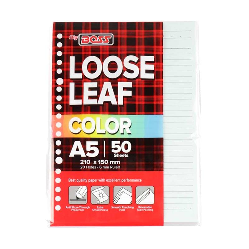 Jual Big Boss Loose Leaf Color A5 50 Sheets Online Januari 2021 Blibli