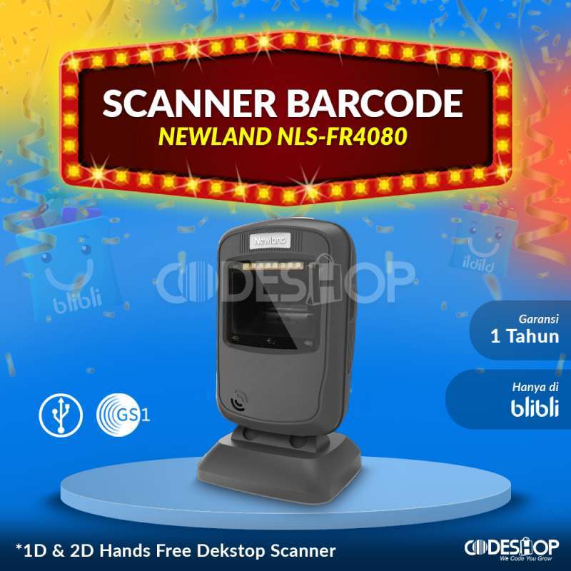 Scanner Barcode Newland NLS-FR4080 Pindai Label 2 Dimensi NLSFR4080