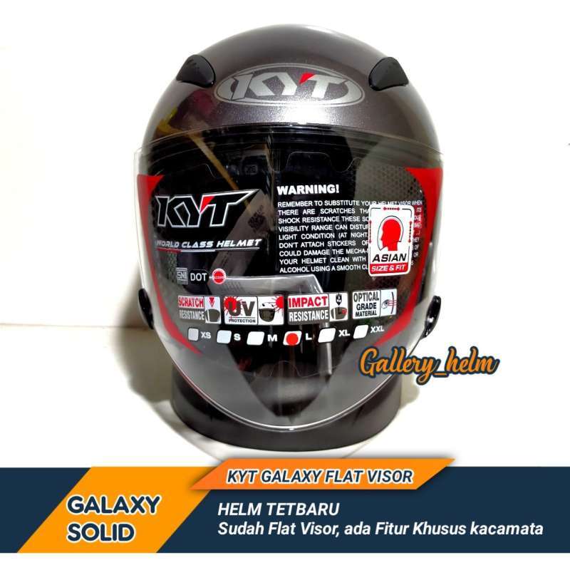 Promo HELM KYT GALAXY FLAT R GUNMETAL 