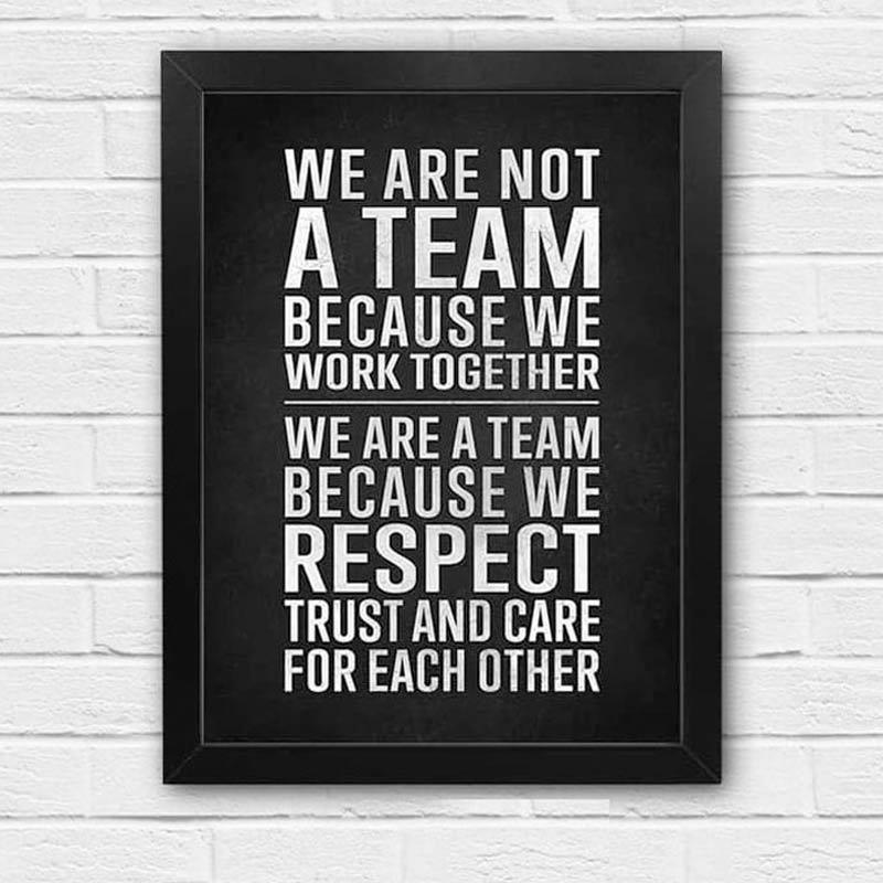 Jual Wall Decor Poster Quotes We Are A Team Pajangan Dinding Kantor Terbaru Juni 2021 Blibli