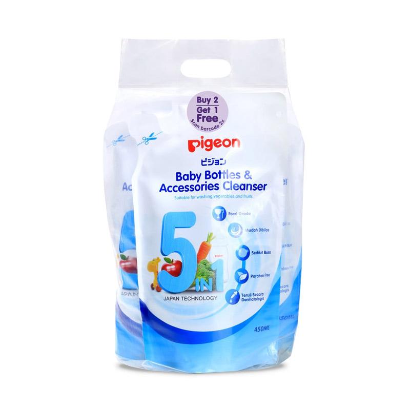 Jual Pigeon Liquid Cleanser Basic Paket Perlengkapan Makan Anak 450 Ml Buy 2 Get 1 Online Oktober 2020 Blibli Com