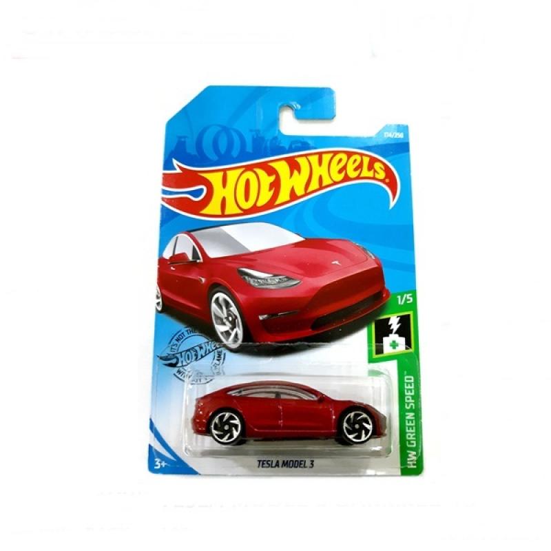 Hot wheels tesla model 3 red shop