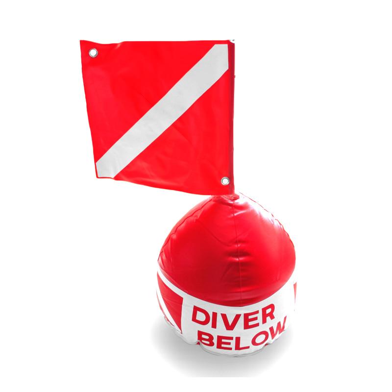 amscud 995461 surface marker inflatable flag buoy signal float scuba diving snorkeling or signal buoy