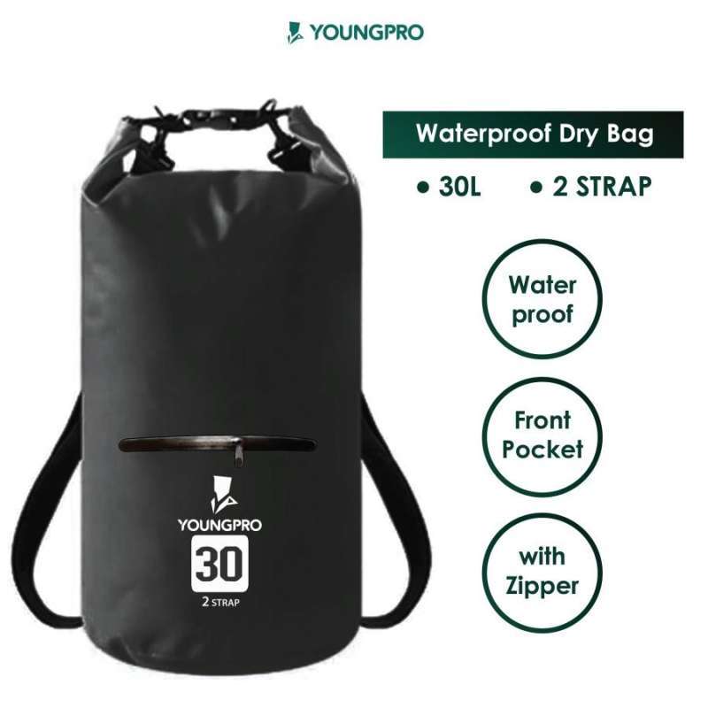 Premium Drybag Ransel Zipper 30L Waterproof Straps Dry Bag