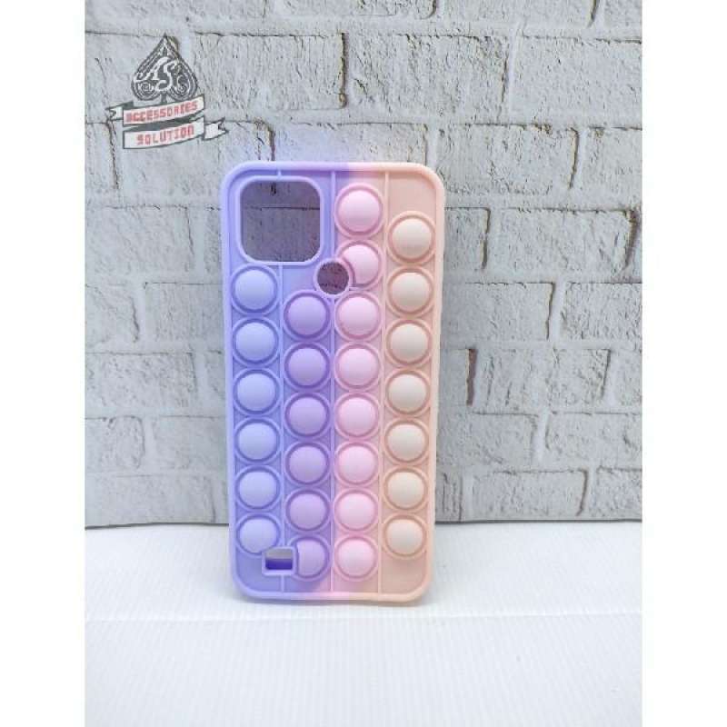 SILICONE CASE POP IT VIVO Y30 Y50 Y30i -CASE PENGHILANG STRESS RAINBOW