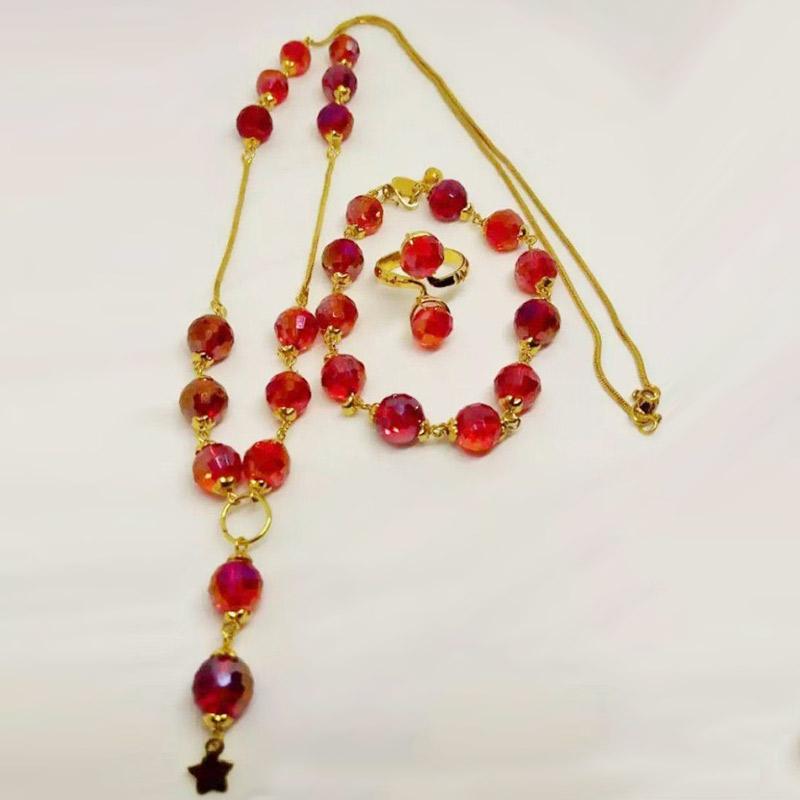 Jual Kibay Set Perhiasan Lapis Emas 24k Kalung Gelang Cincin Kristal Terbaru September 2021 Harga Murah Kualitas Terjamin Blibli