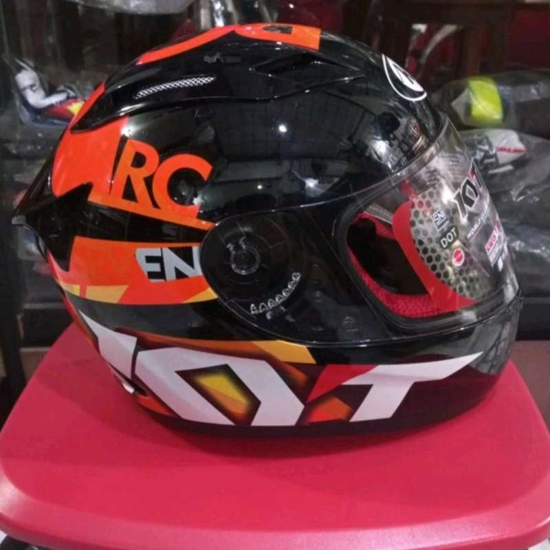 Promo Helm Kyt Rc7 Black Orange || Helm Full Face || Original Kyt