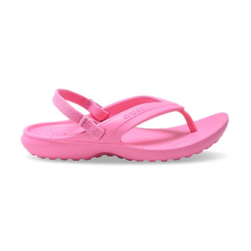 pink croc sandals