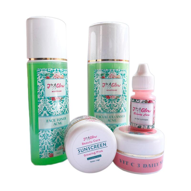 Jual J Glow Skincare Acne Sulfur Paket Perawatan Wajah Online Juli