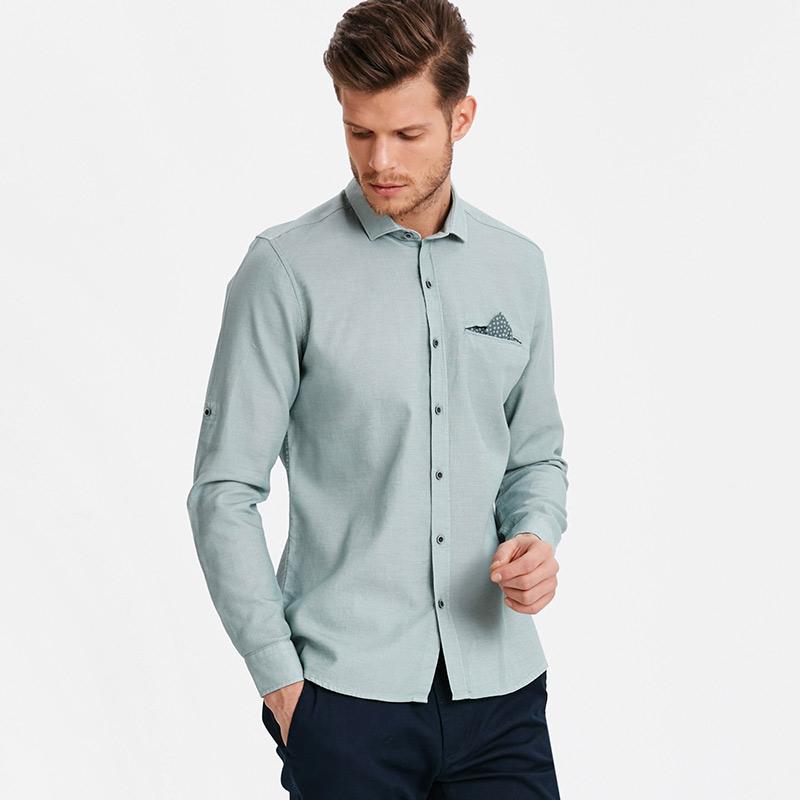 Jual Lc Waikiki Regular Fit Long Sleeve Gabardine Kemeja Pria Green 9s0537z8 Online November 2020 Blibli Com