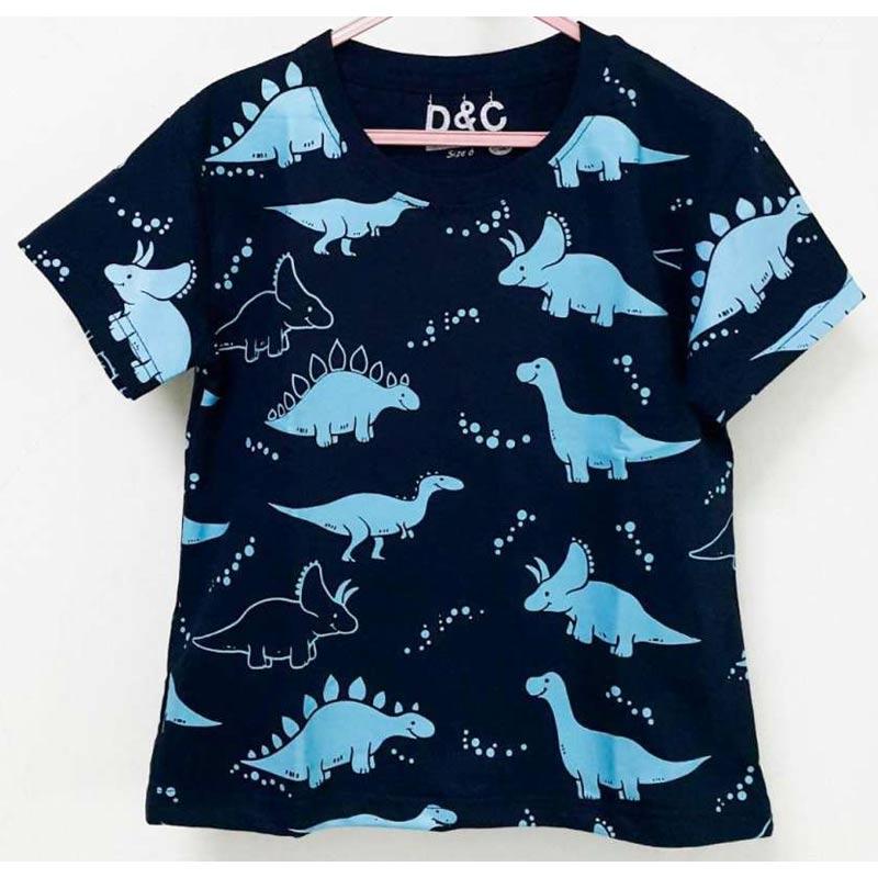 Jual D C Dino Full Print Baju Anak Kaos Navy Online Maret 2021 Blibli