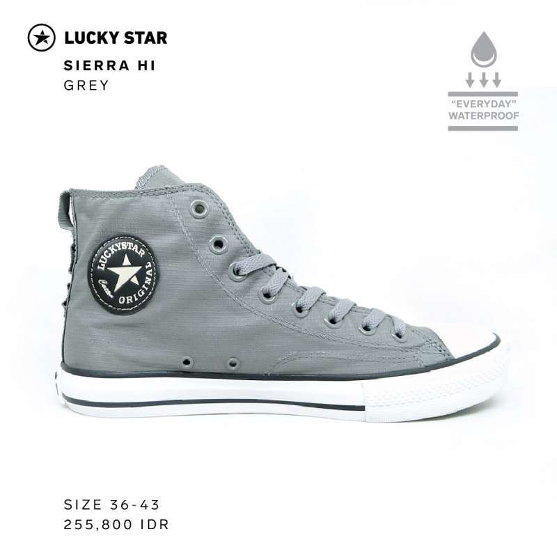 Jual Sepatu Sneakers Casual Lucky Star Sierra High Grey White 39 Grey White Di Seller Lucky Star Shoes Lingkar Selatan Kota Bandung Blibli