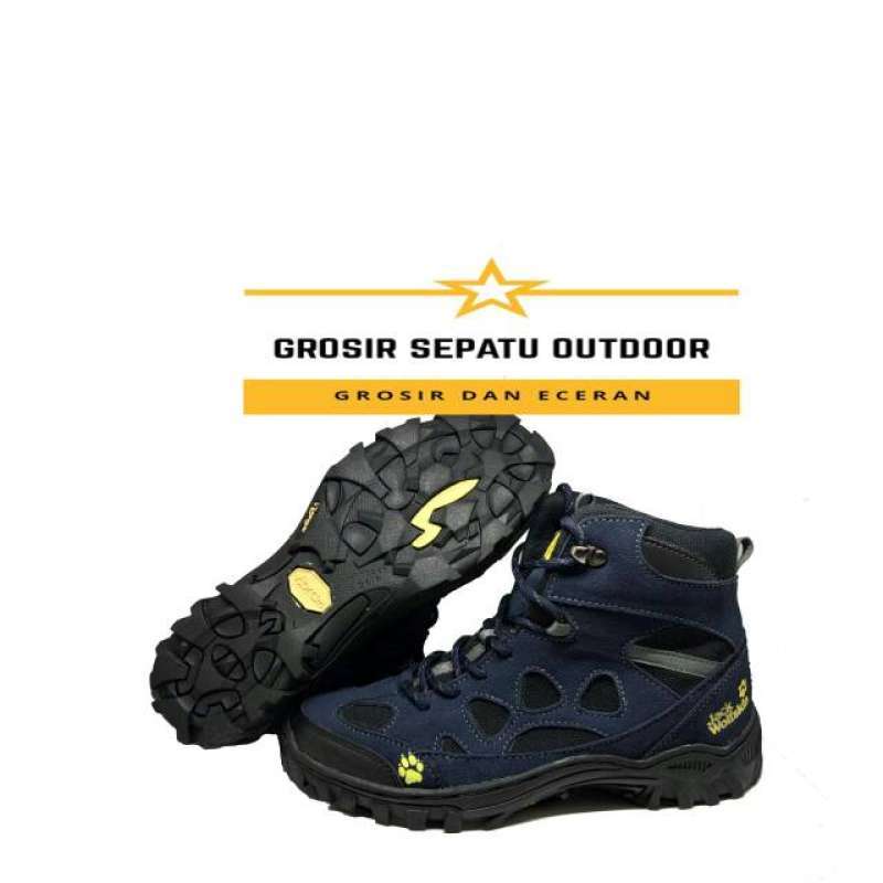 Jual Sepatu Gunung Jack Wolfskin Sepatu Pria Hiking Trekking Outdoor Hitam Murah September 2020 Blibli Com
