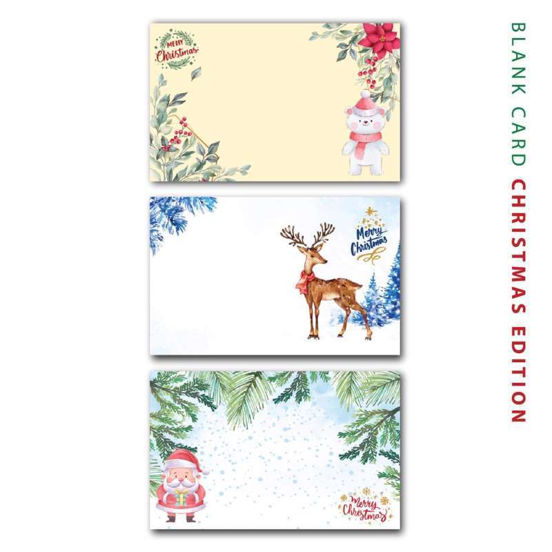 Jual Kartu Ucapan Natal 1pcs Kartu Ucapan Blank Card Christmas Card Greeting Card Santa Claus Hang Tag Kado Online Desember 2020 Blibli