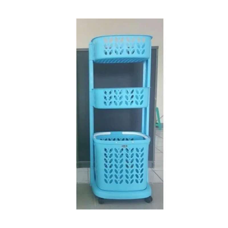 Jual Rak Portable Roda Susun 3 Rovega Laundry Basket Salon Serbaguna Online November 2020 Blibli Com