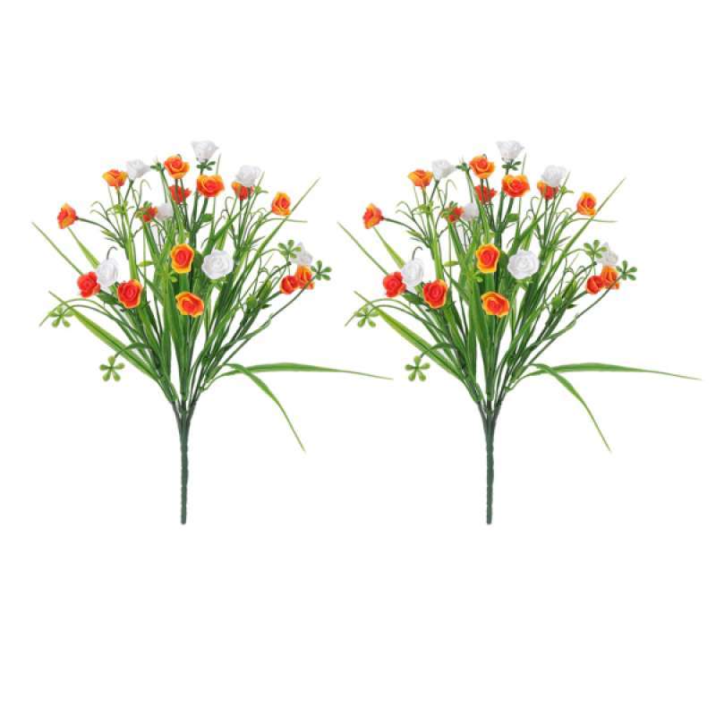 Jual 2pcs Artificial Spring Grass Rose Flower Bridal Bouquets Wedding Xmas Decor Online September 2020 Blibli Com
