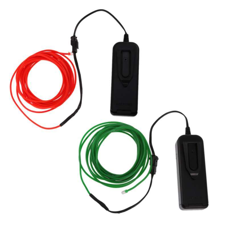 Jual 2x 3m Neon Glow Led Light Flexible El Wire Dance Car Party Decor Red Green Online Januari 2021 Blibli