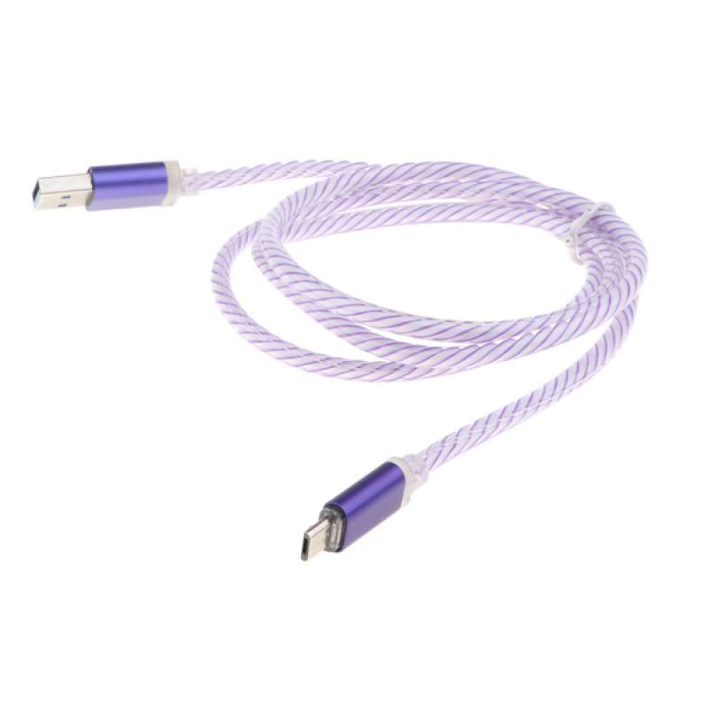 led light micro usb cable fast charging data sync cord for samsung android