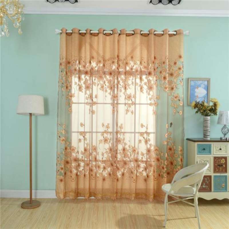 Jual Home Decorative Sheer Voile Curtains Bedroom Balcony Patio Door Room Curtain Online November 2020 Blibli Com