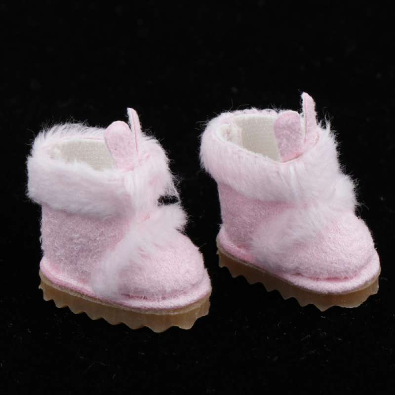 Baby Dolls Boots OB11 Medium Doll Doll Shoes Boots White/Pink 2.5x1.3x1.7cm 