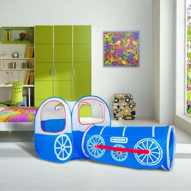 2 In 1 Blue Train Crawl Through Tunnel Playhouse Accessories For Boys Girls Terbaru Juli 2021 Harga Murah Kualitas Terjamin Blibli