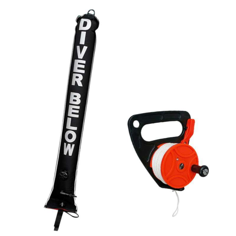 Jual Scuba Diving High Visibility Surface Marker Buoy + Dive Reel W Thumb  Stopper Di Seller Homyl - Shenzhen, Indonesia