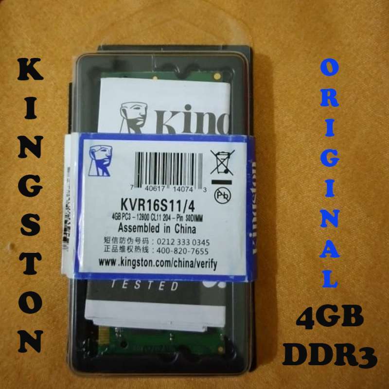 Jual Ram Kingston Ddr3 4gb 1600mhz 12800 Ram Laptop Original Online November 2020 Blibli Com