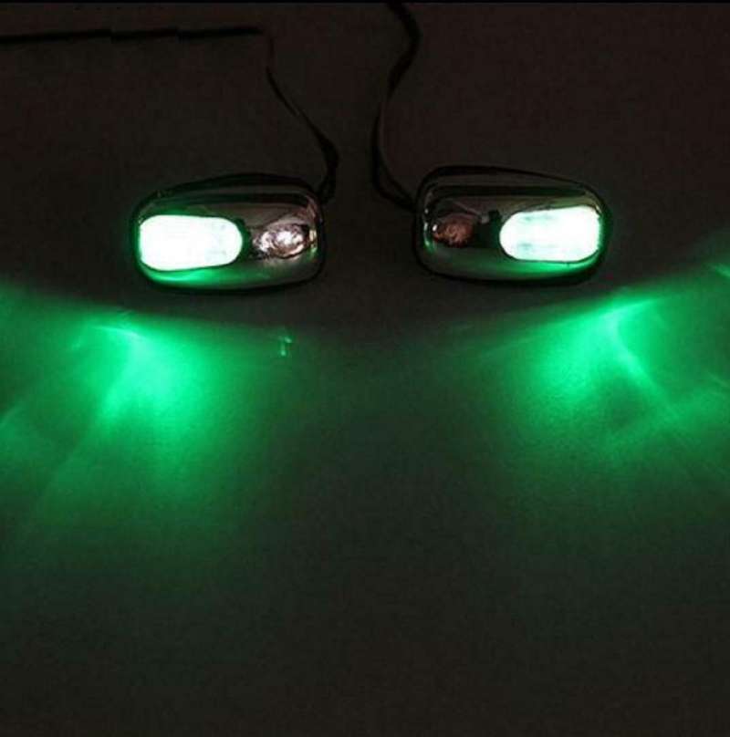 bluelans 1 pair auto led light windshield windscreen jet spray nozzle wiper washer lamp