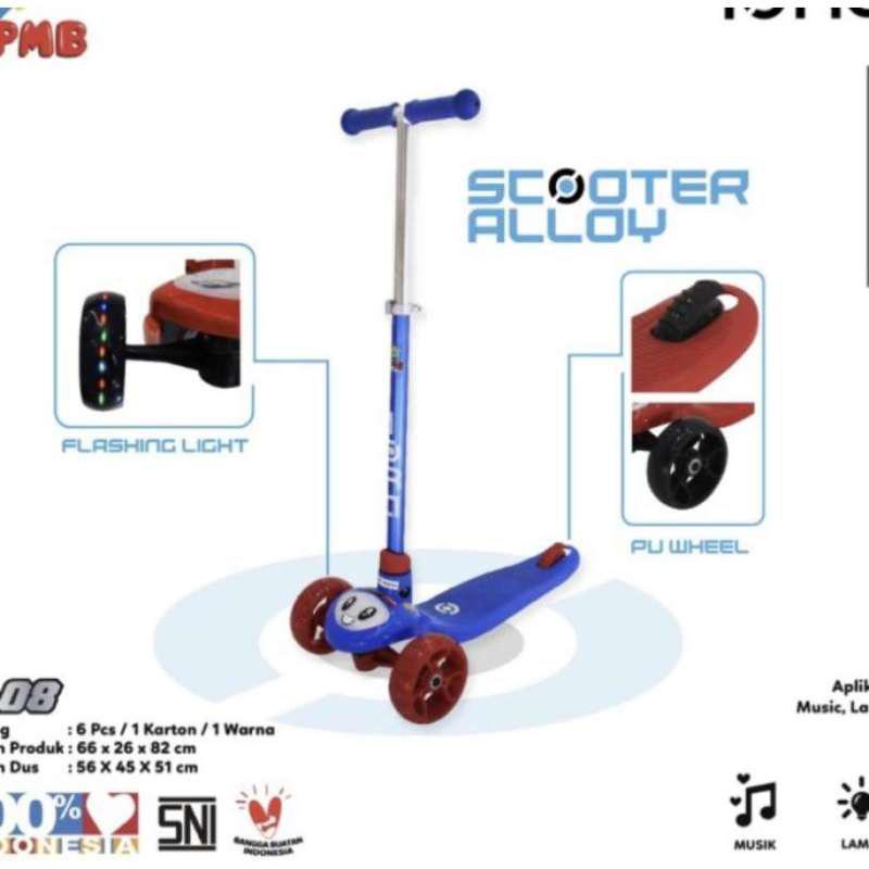 Jual Pmb Toys Scooter Alloy Dorong Anak Musik Lampu Online Desember 2020 Blibli