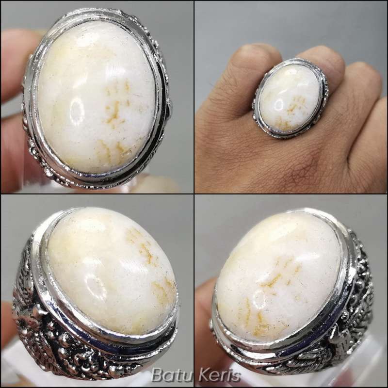 Promo Cincin Mani Gajah Putih Bercak Kuning Orange Asli Natural Fosil B3305 Di Seller Dunia Batu Keris Kota Surakarta Solo Jawa Tengah Blibli