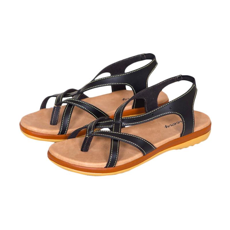 Giov Flat Sepatu Sandal Wanita - Black