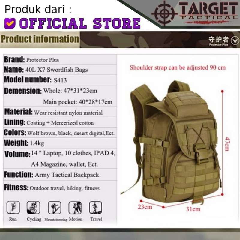 Silver knight backpack top