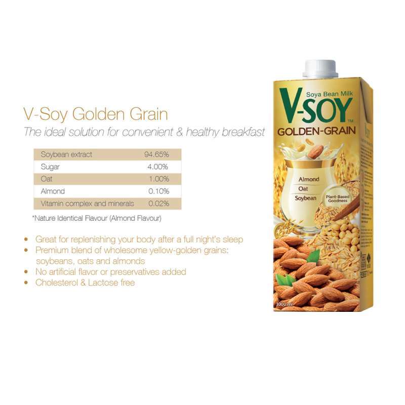 V Soy Golden Grain Soy Milk Uht 1 Ltr Terbaru Agustus 2021 Harga Murah Kualitas Terjamin Blibli