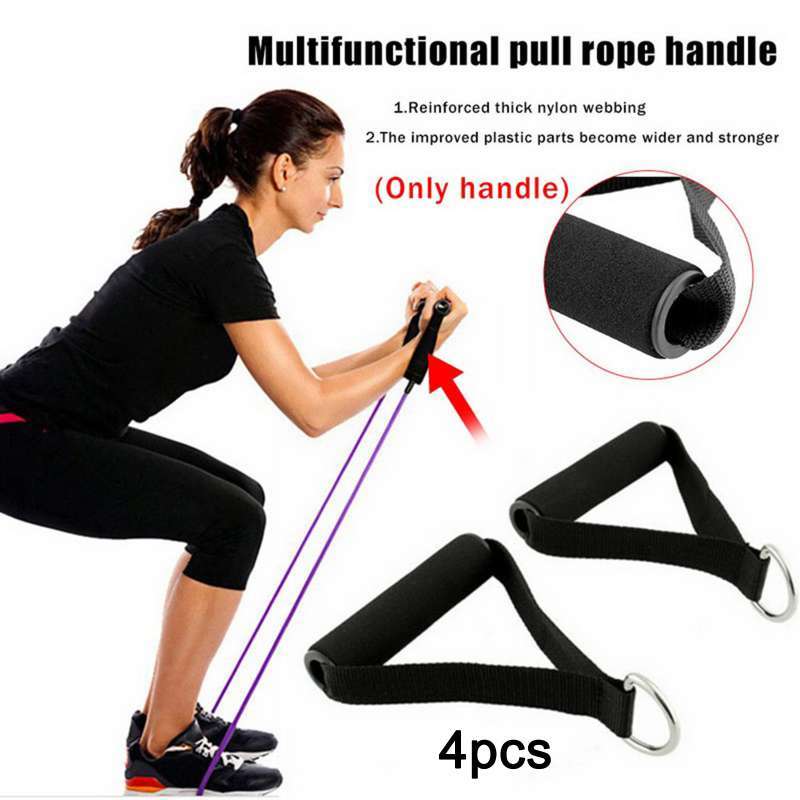 4Pcs Single-Grip Handles with Carabiner Clips Handle Exercise Handles 