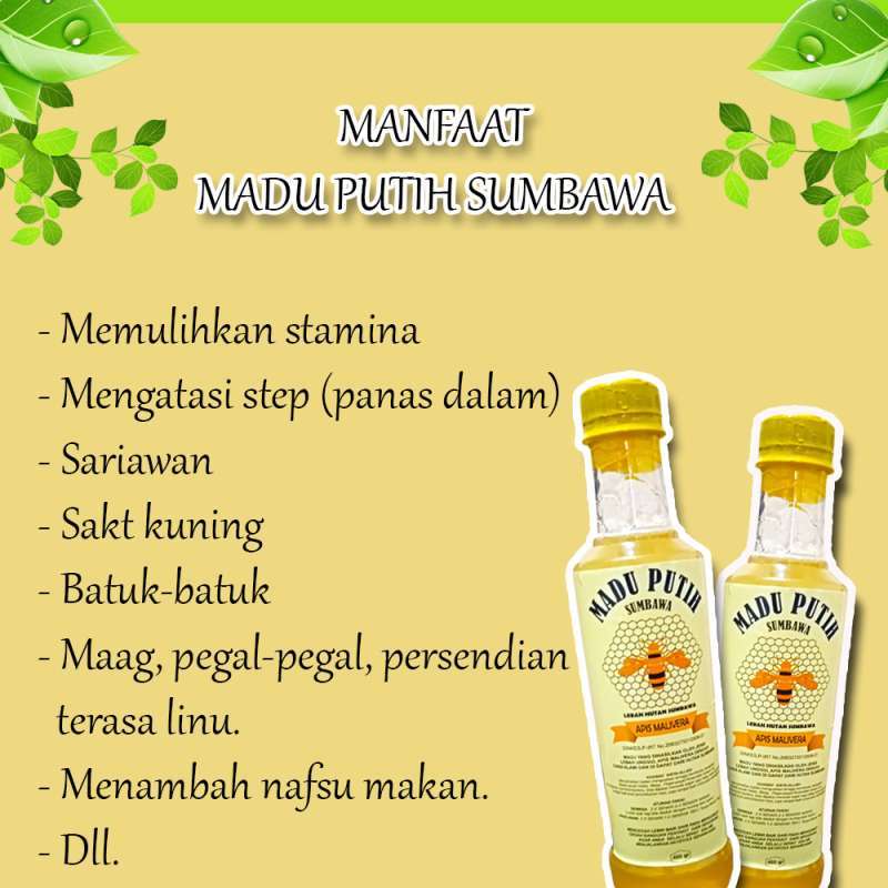 Jual Jfi Madu Putih Sumbawa Free Susu Reyal E Terbaru Juli 2021 